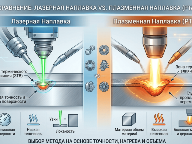 Плазменная и лазерная наплавка — в чём разница?